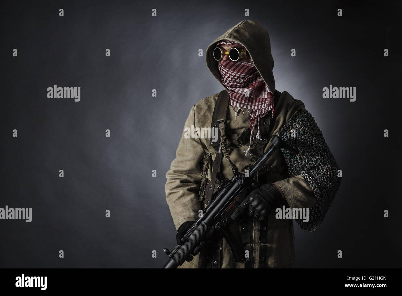 Studioaufnahme von nuklearen survivor Stockfoto