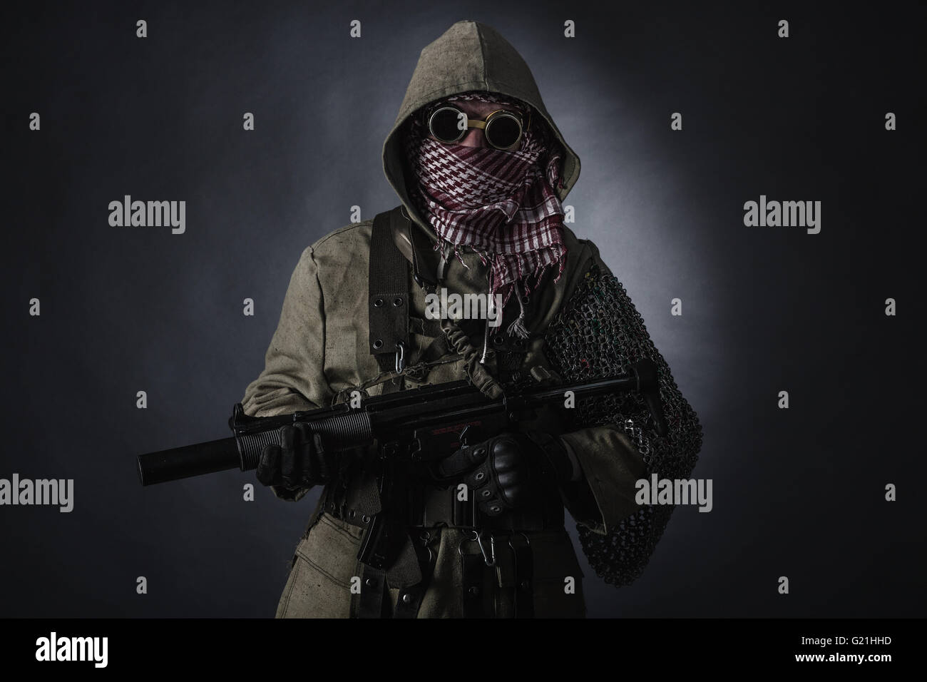 Studioaufnahme von nuklearen survivor Stockfoto