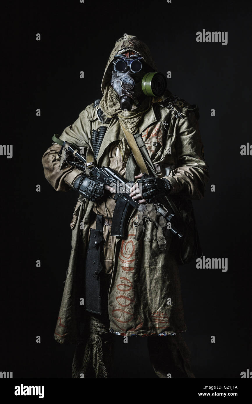 Studioaufnahme von nuklearen survivor Stockfoto