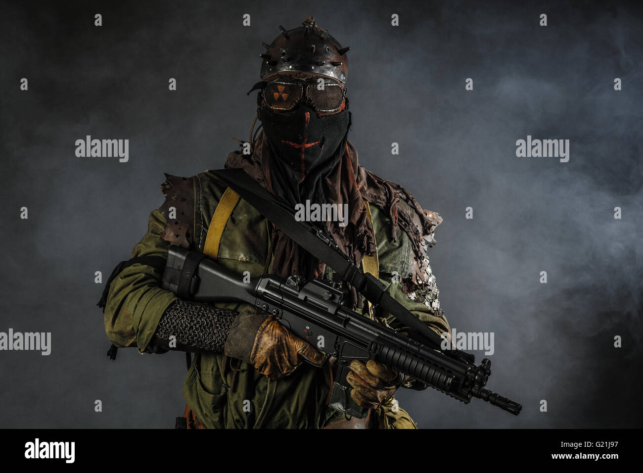 Studioaufnahme von nuklearen survivor Stockfoto