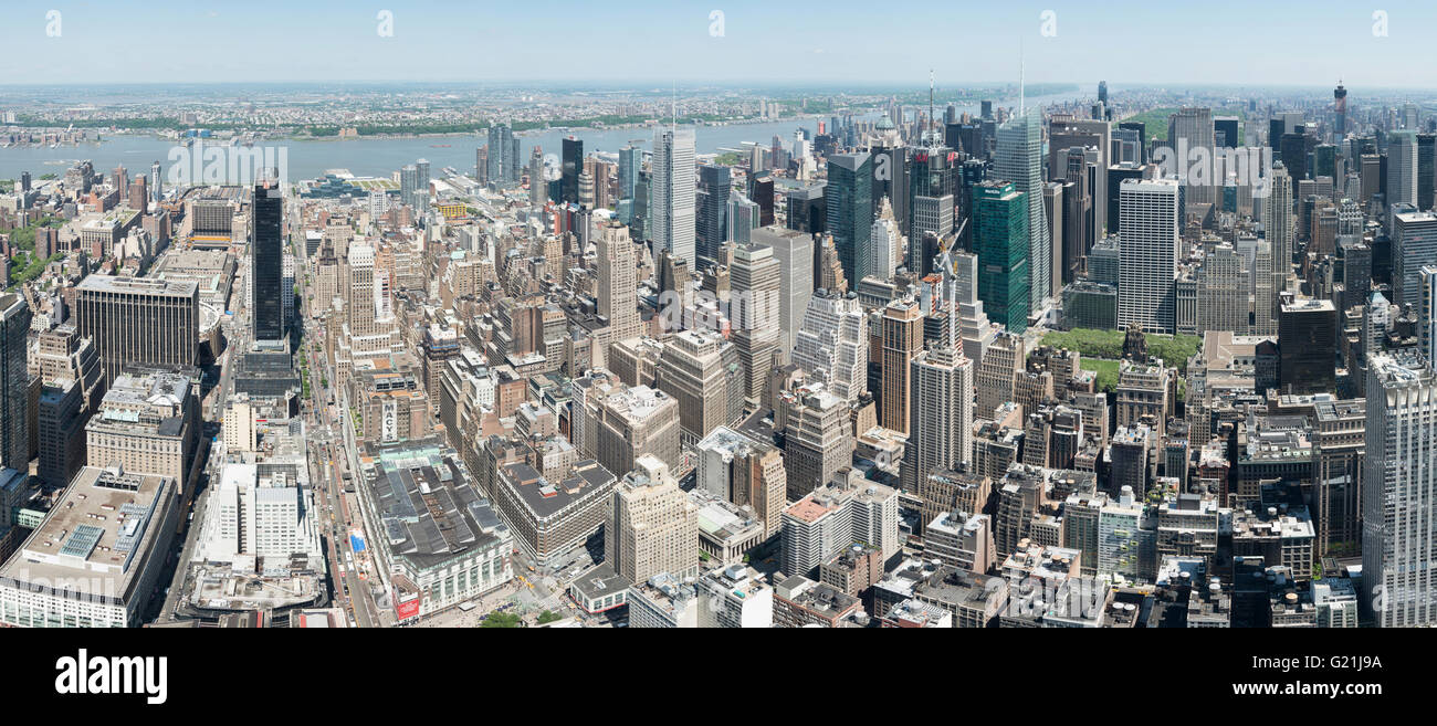Blick über Manhattan, New York City, New York, Vereinigte Staaten Stockfoto