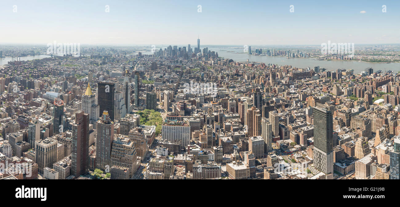 Blick über Manhattan, New York City, New York, Vereinigte Staaten Stockfoto
