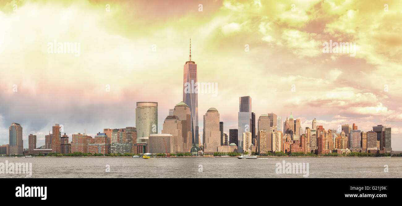 Sykline von Manhattan, New York City, New York, Vereinigte Staaten von Amerika Stockfoto