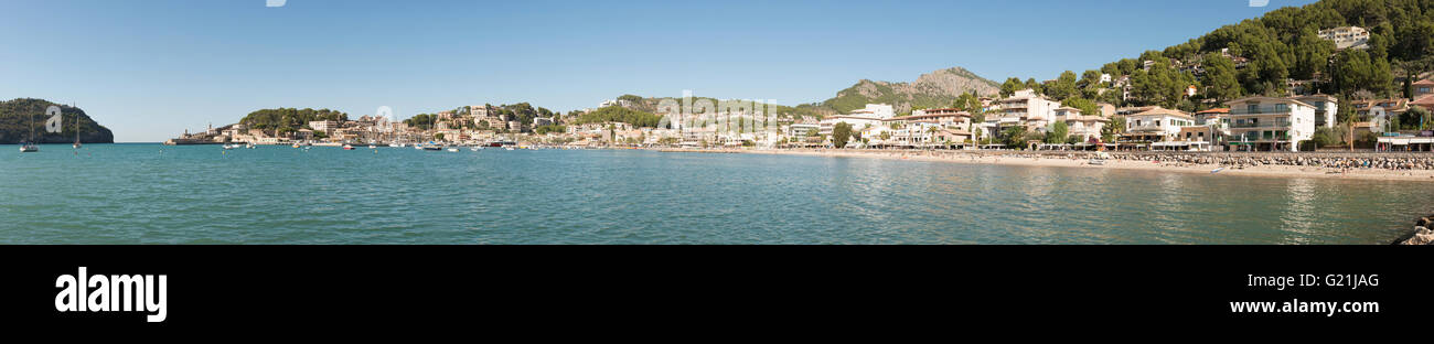 Panorama, Port d &#39; Andratx, Mallorca, Balearen, Spanien Stockfoto