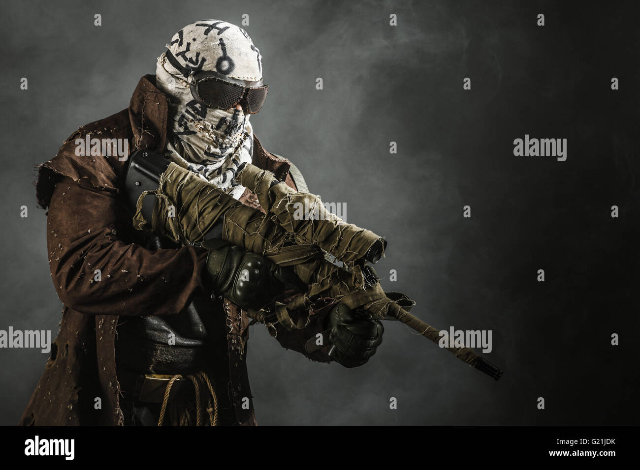 Studioaufnahme von nuklearen survivor Stockfoto