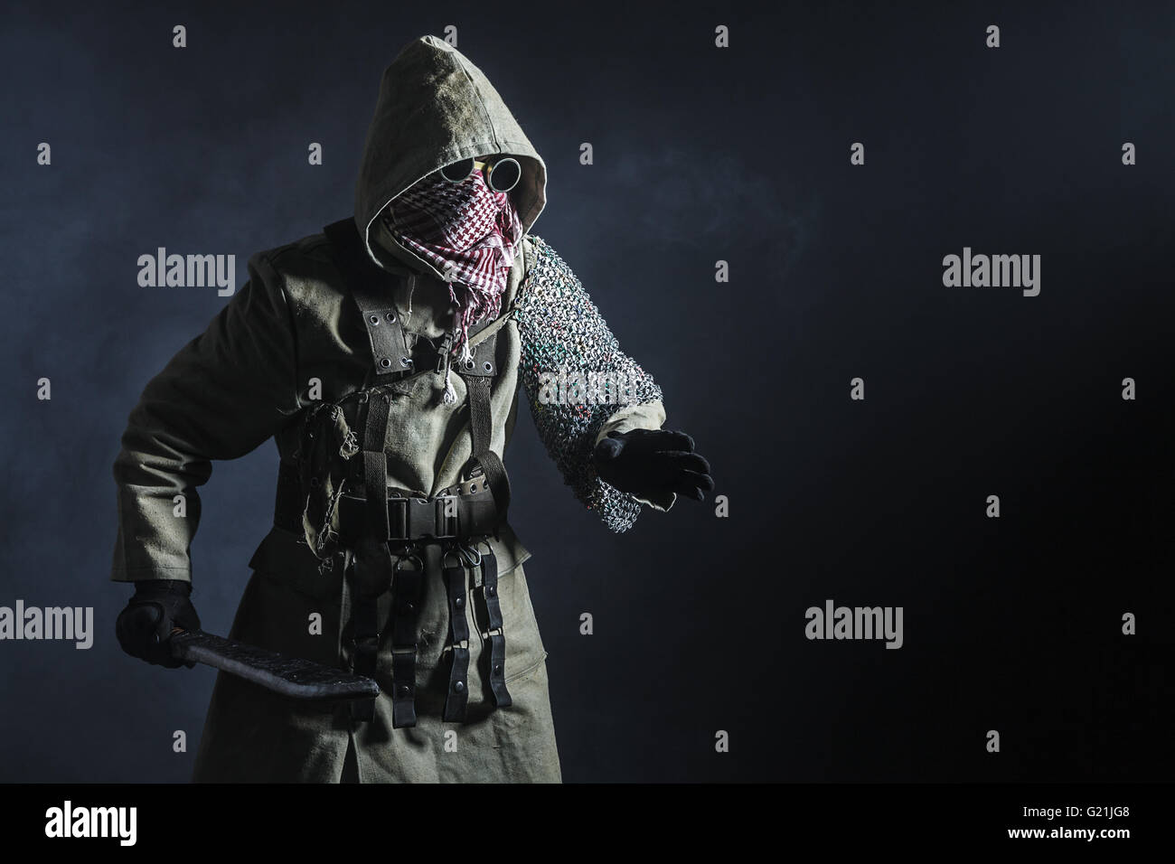 Studioaufnahme von nuklearen survivor Stockfoto