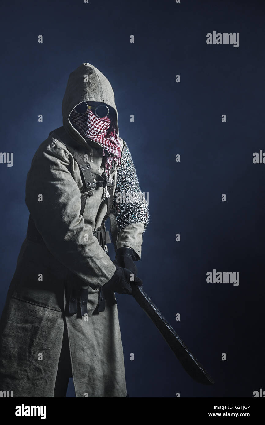 Studioaufnahme von nuklearen survivor Stockfoto