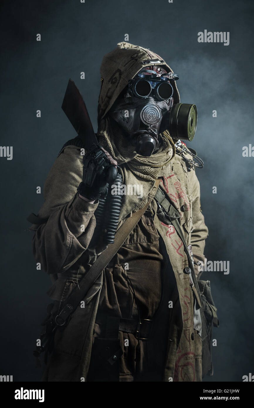 Studioaufnahme von nuklearen survivor Stockfoto