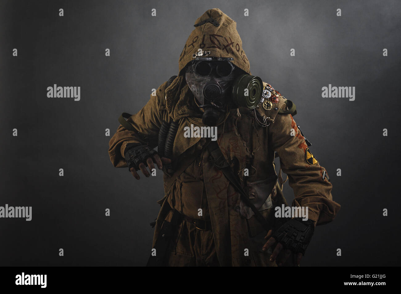 Studioaufnahme von nuklearen survivor Stockfoto