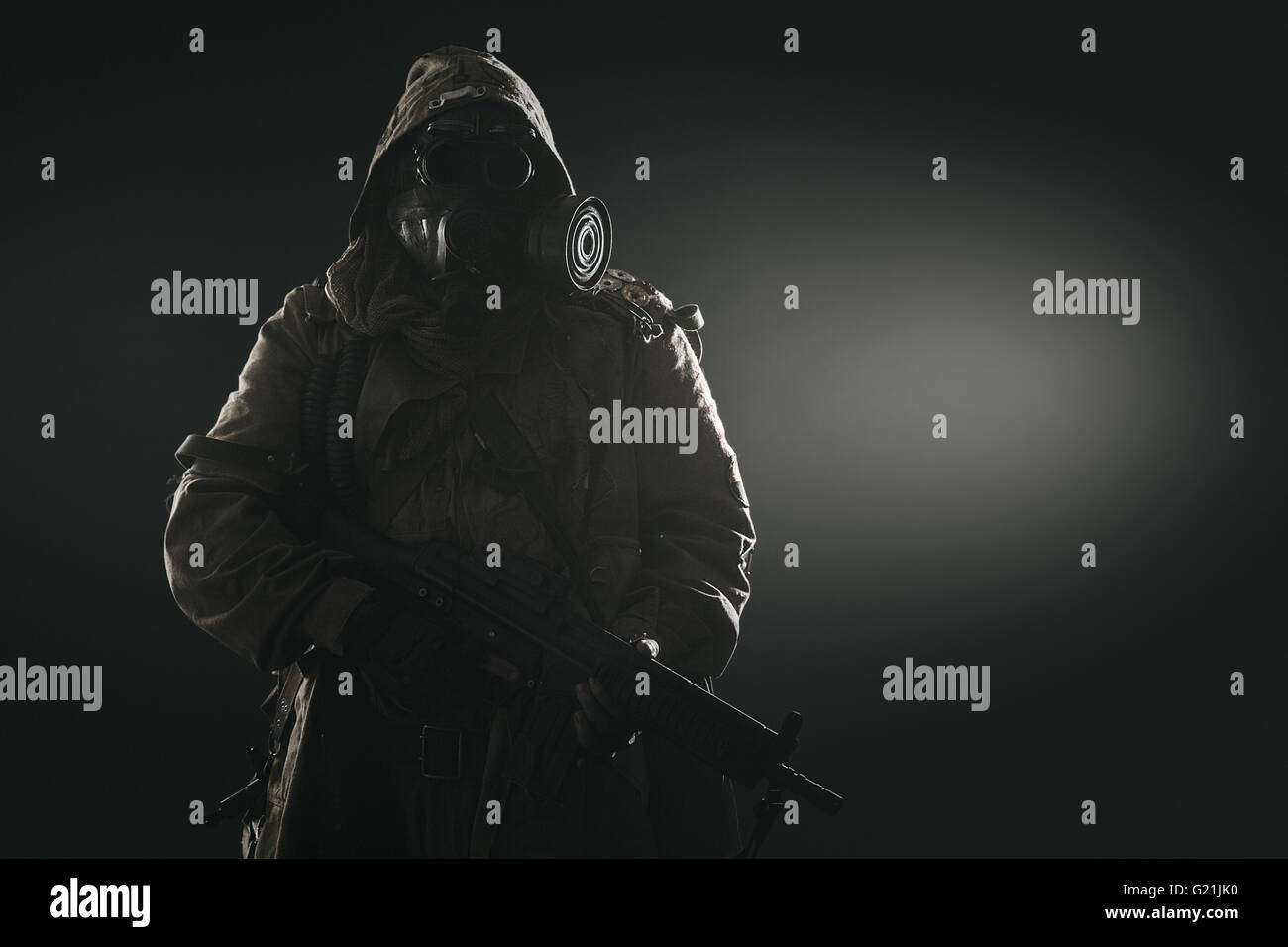 Studioaufnahme von nuklearen survivor Stockfoto