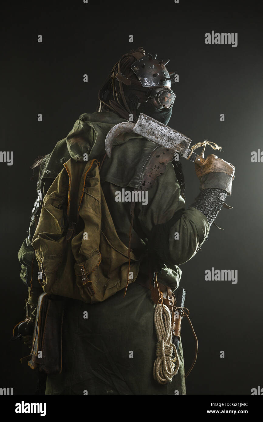 Studioaufnahme von nuklearen survivor Stockfoto