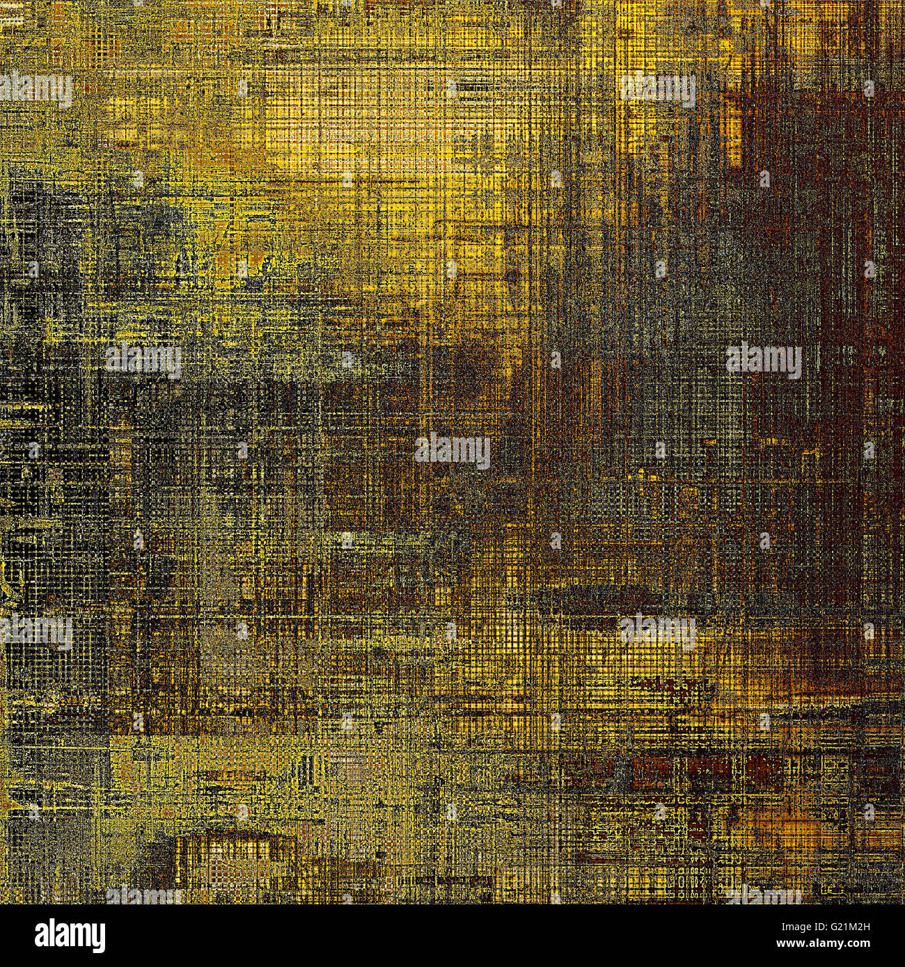 Grunge Hintergrund, abstrakt-Vintage-Stil Textur mit verschiedenen Farbmustern zerkratzt: gelb (Beige); Braun; Gray; Schwarz Stockfoto