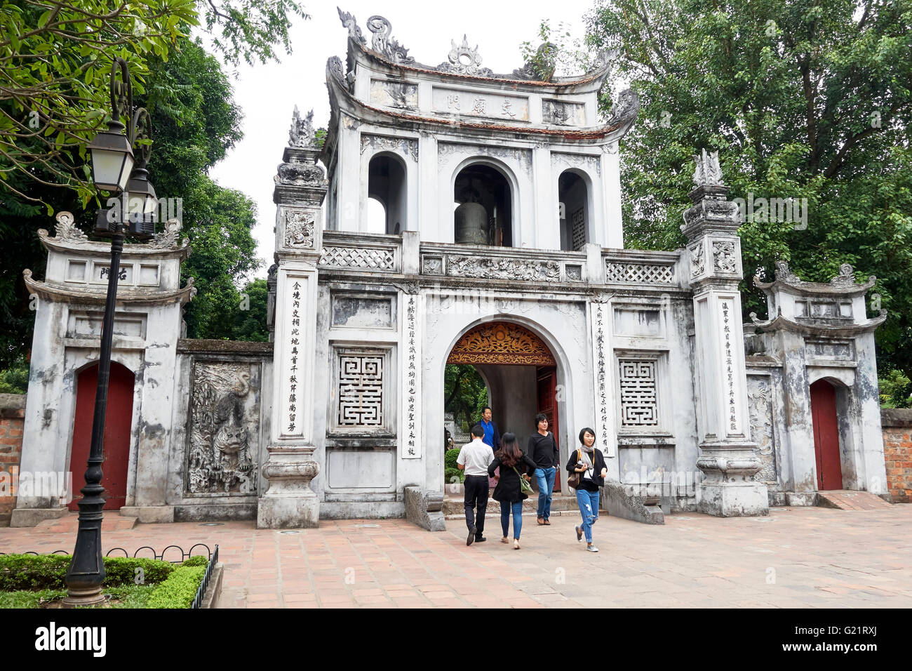 Konfuzius Tempel der Literatur Haupteingang, Hanoi, Vietnam Stockfoto