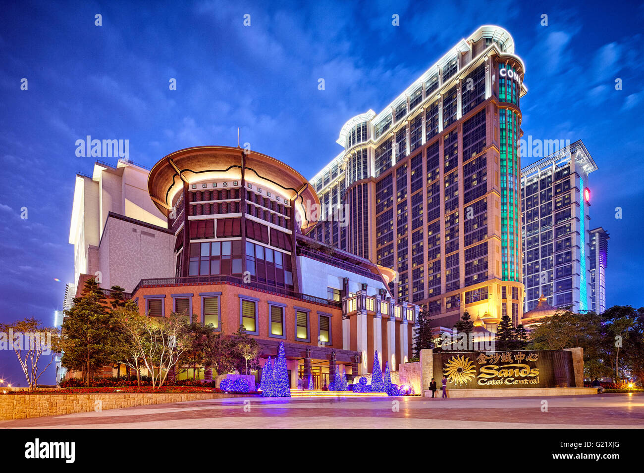 Der Haupteingang des Sands Cotai Central in Macau am 23. November 2013. Stockfoto