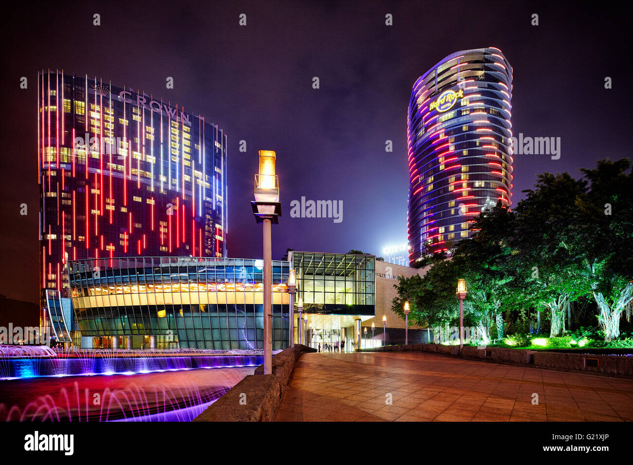 Der Haupteingang in die Stadt der Träume in Macau am 23. November 2013. Stockfoto