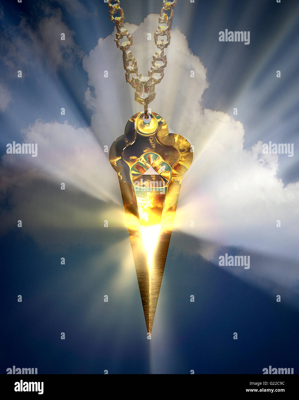 Konzept: Moment des Goldes Stockfoto