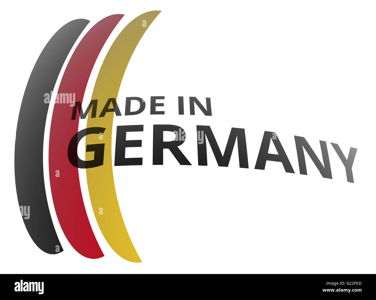 hergestellt in Deutschland moderne Stockfoto