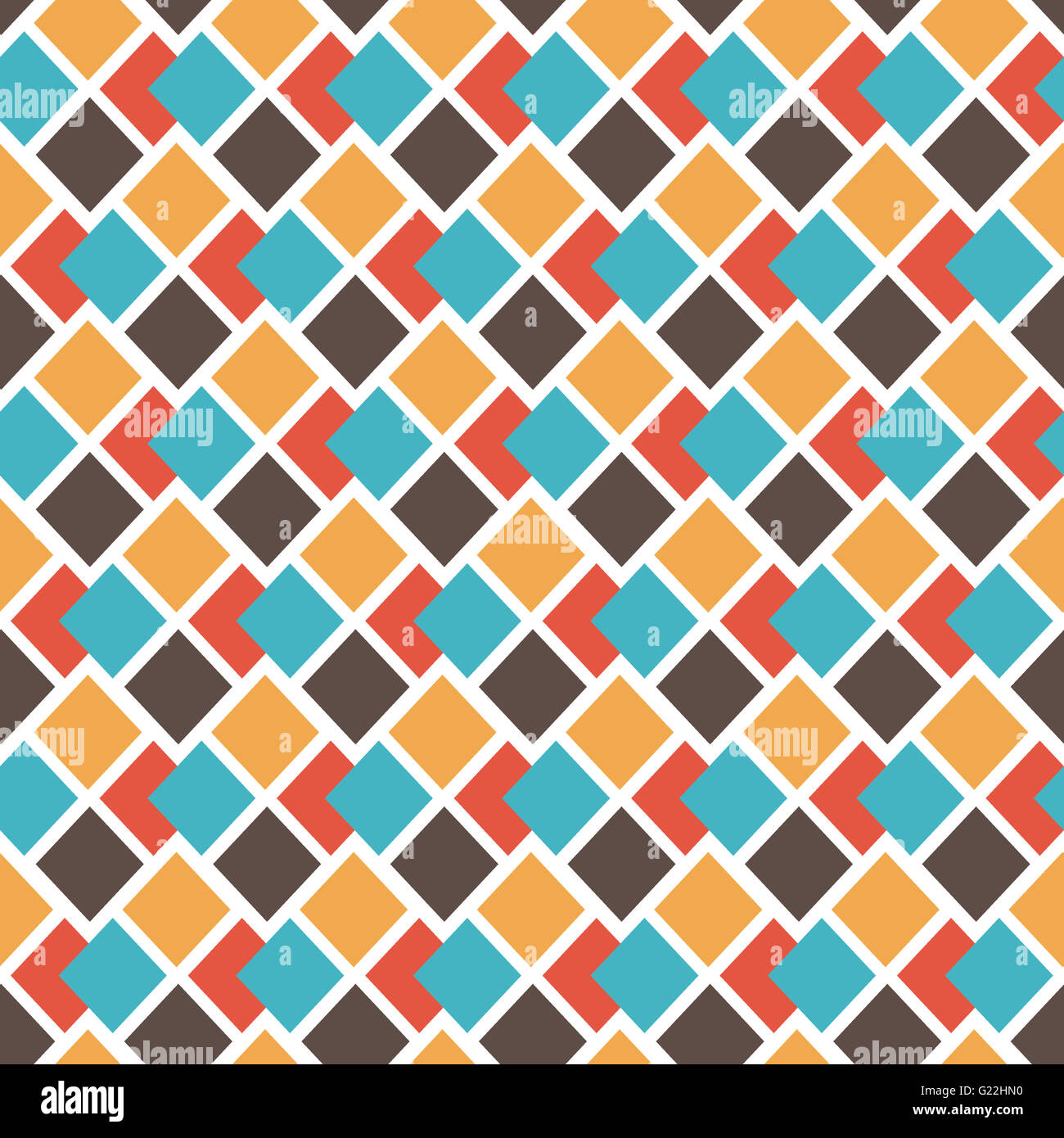 Geometrische Muster mit bunten Quadrate überschneiden. Algorithmische dekorative Kunst. Stockfoto