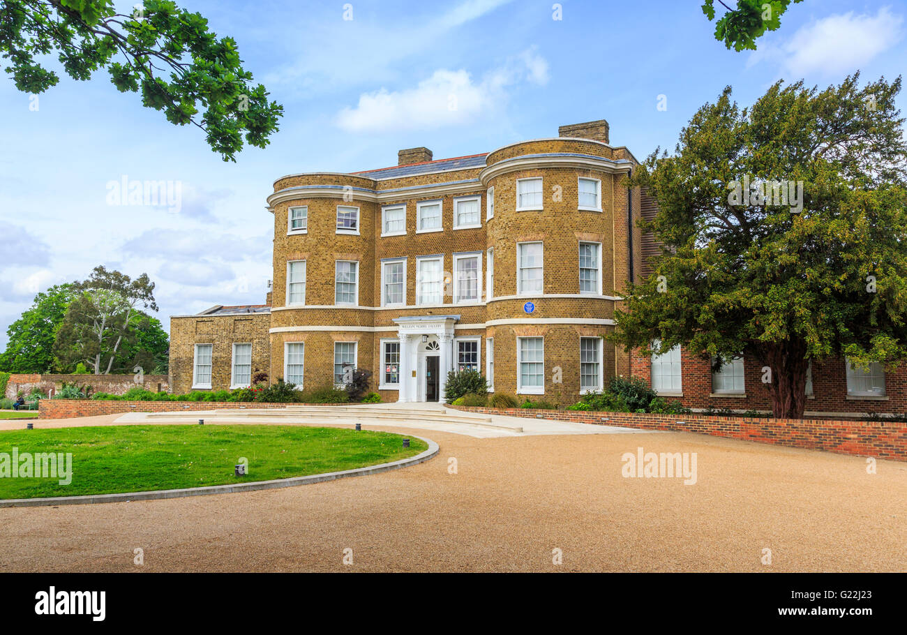 William Morris Gallery, Walthamstow, Essex, ein georgianisches Haus inmitten einer Parklandschaft, feiert des berühmte Kunsthandwerk Designers Stockfoto