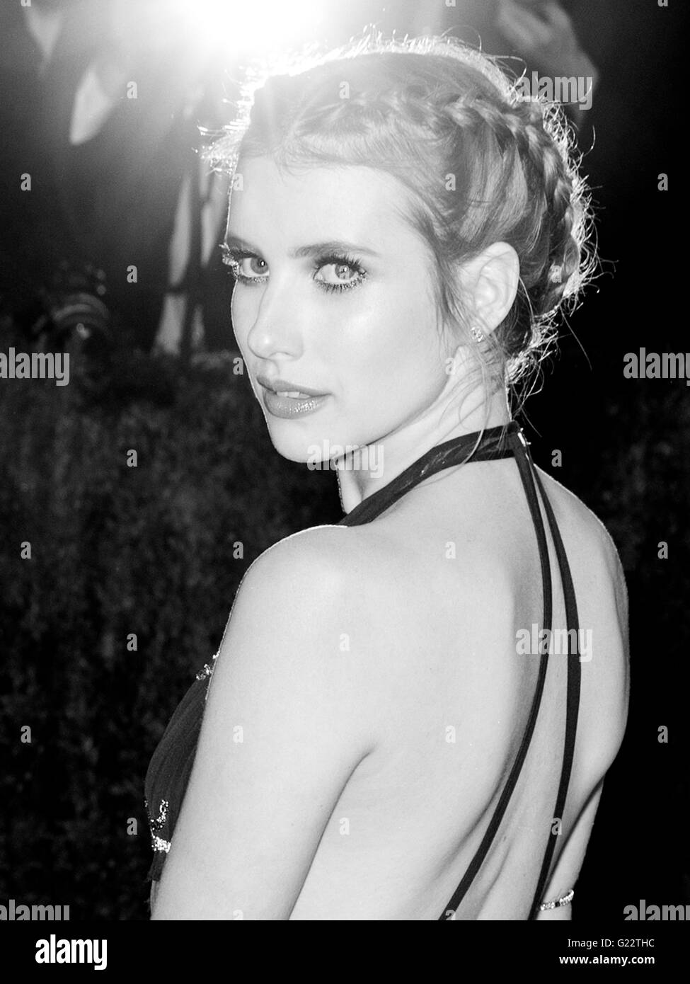 New York City, USA - 2. Mai 2016: Schauspielerin Emma Roberts besucht die 2016 Met Gala Stockfoto