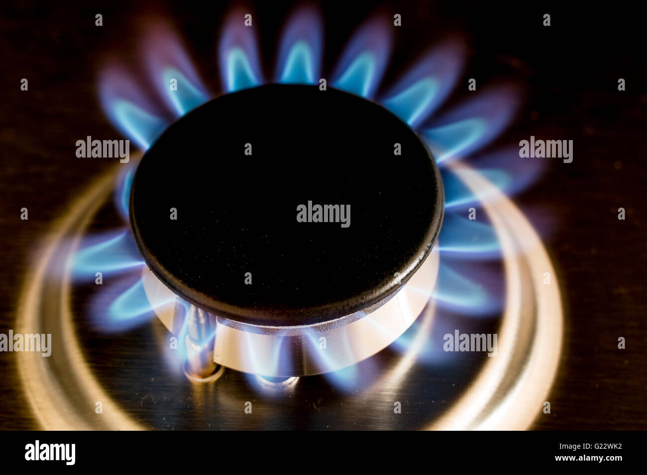 Gasflamme Stockfoto