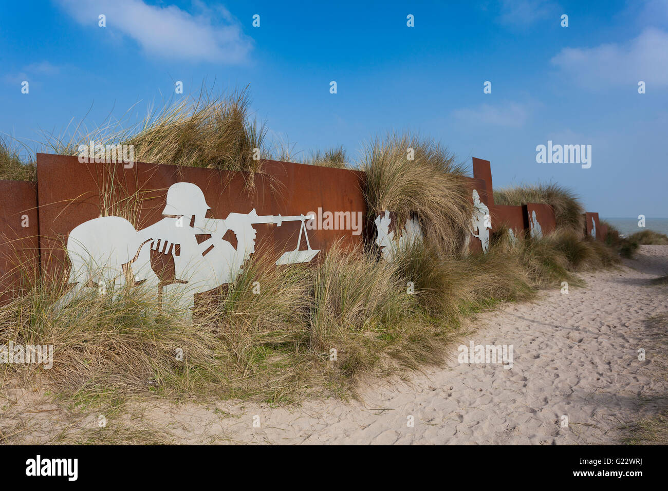 Juno Beach, Courseulles-Sur-Mer, Normandie, Frankreich Stockfoto