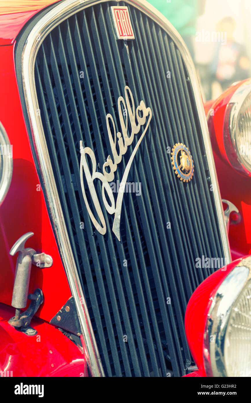 Fiat Balilla Fahrzeugdetails Stockfoto
