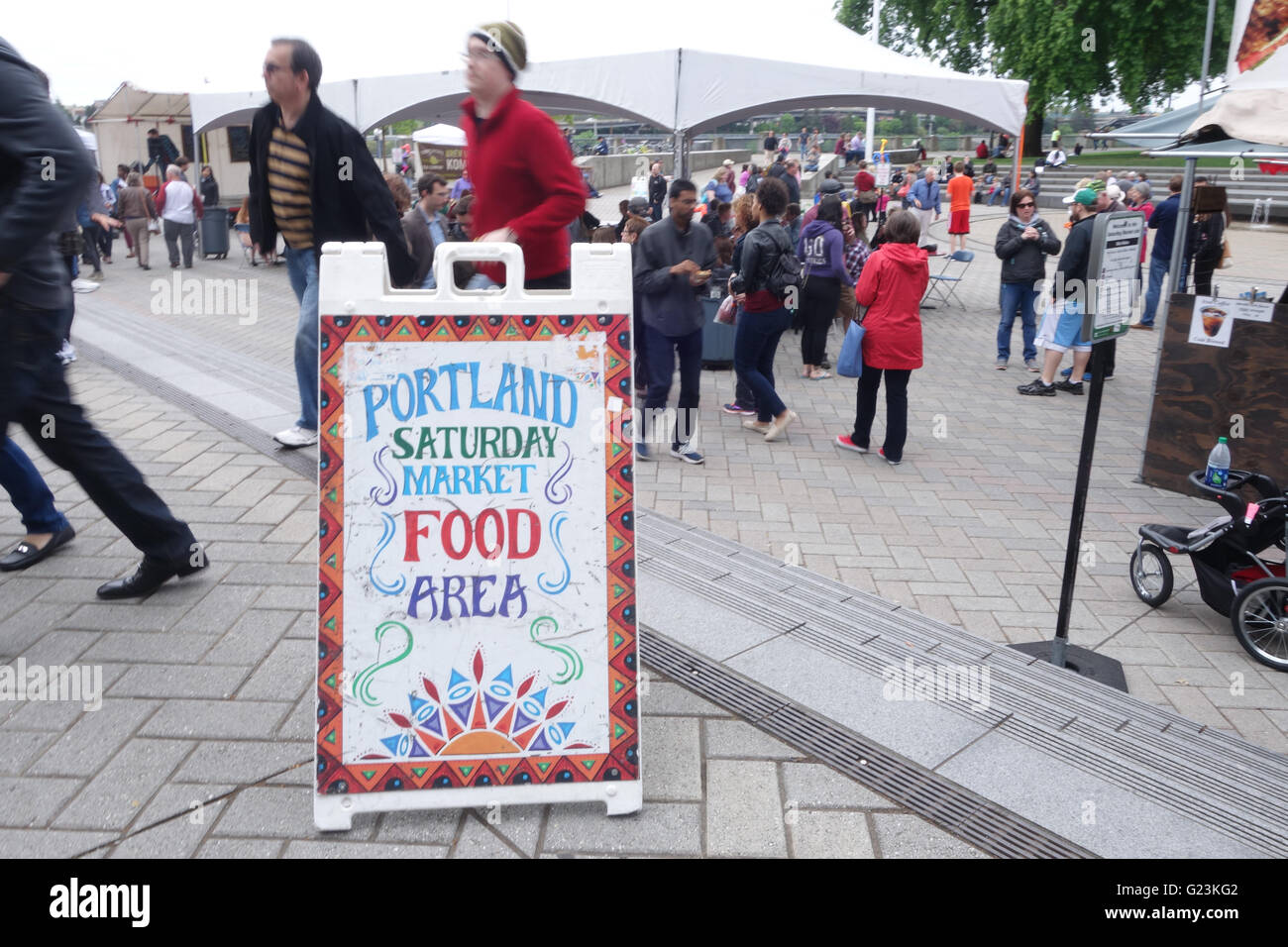 Portland Saturday market Stockfoto