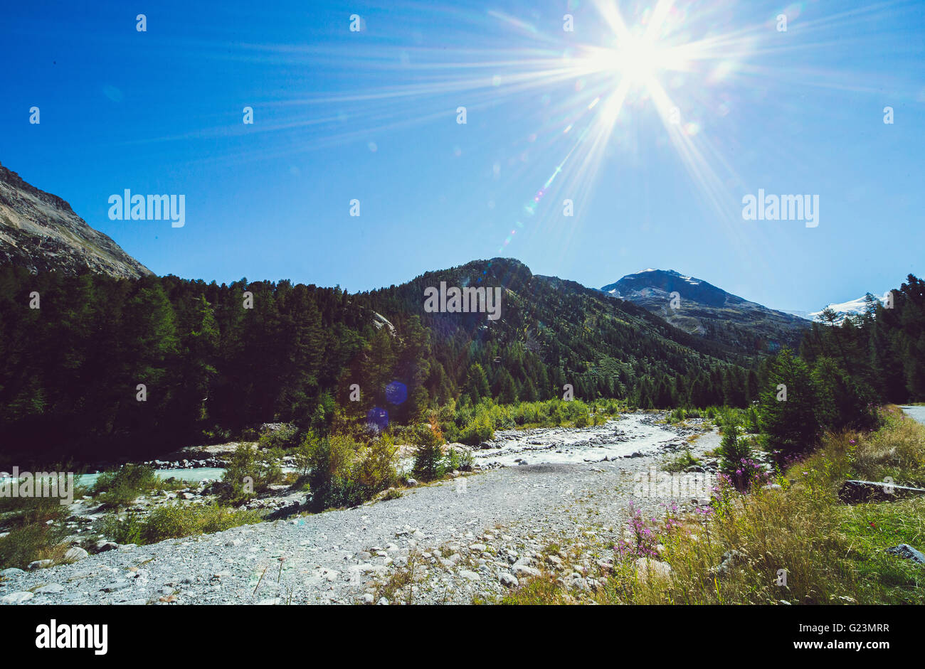 Straße im Gebirge Stockfoto