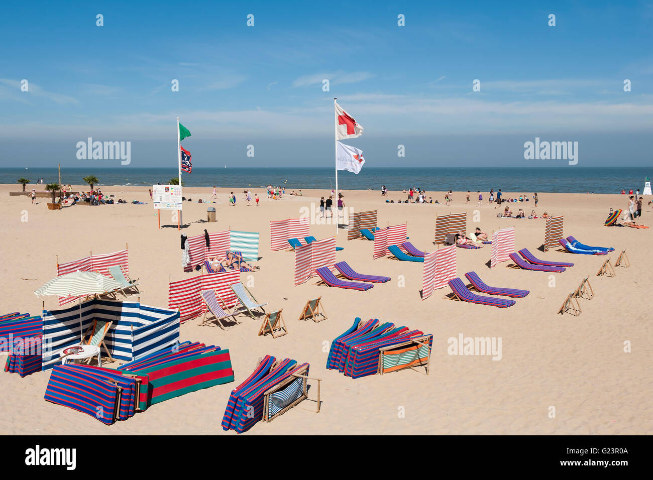 Strand von Ostende, Belgien Stockfoto