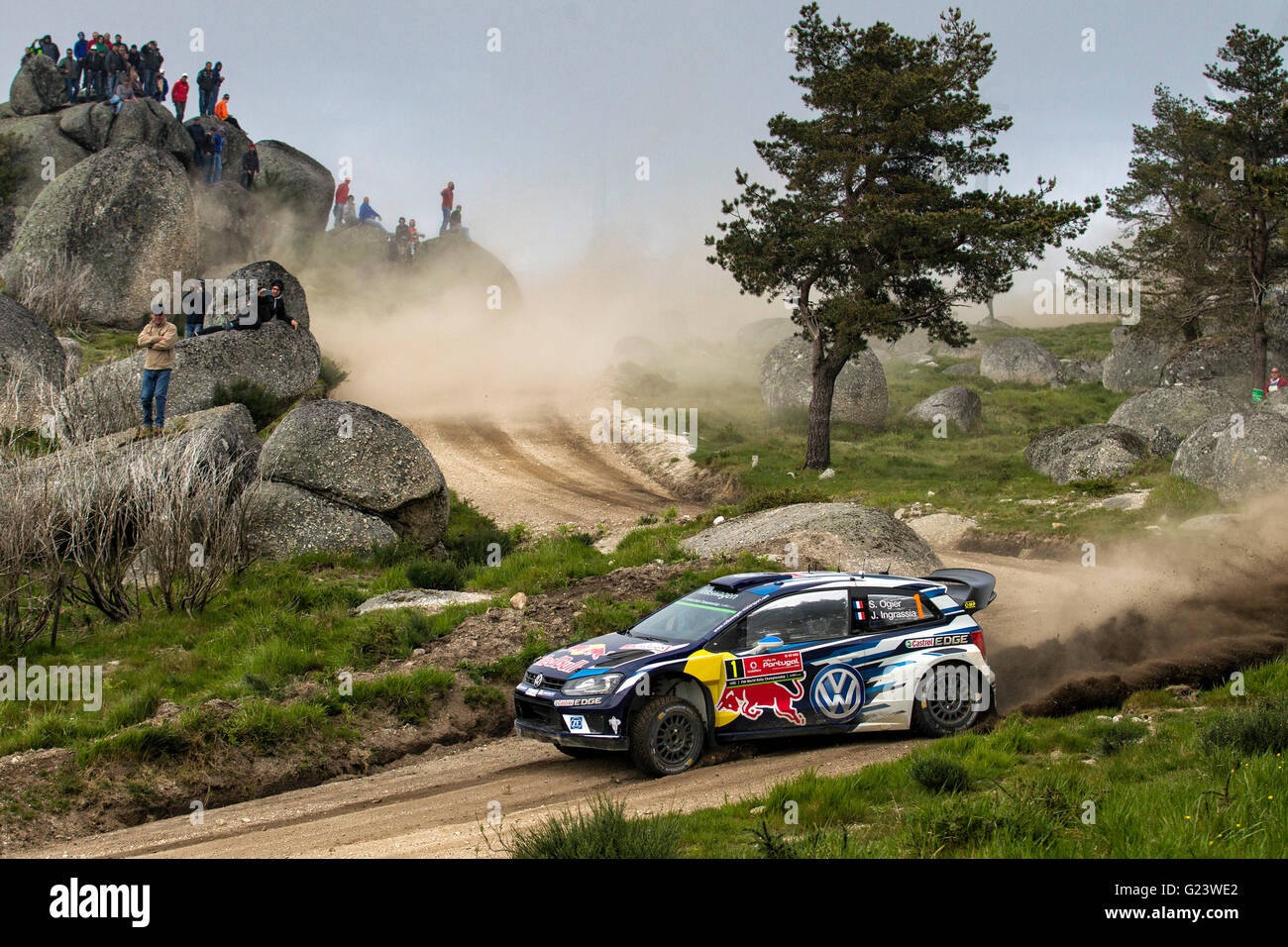 Sebastien Ogier, Julien Ingrassia, Volkswagen Polo R WRC Stockfoto