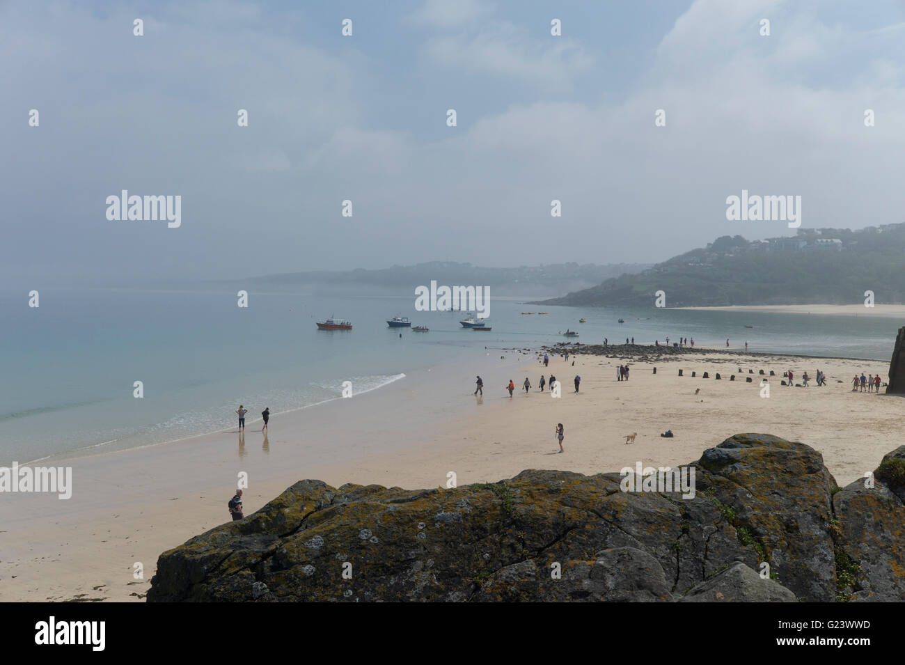 Seenebel für Meer Nebel über St. Ives, Cornwall Stockfoto