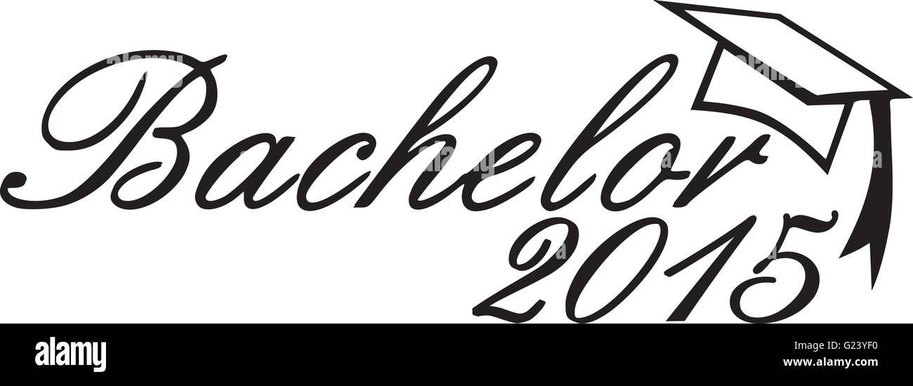 Bachelor-Abschluss 2015 Stock Vektor