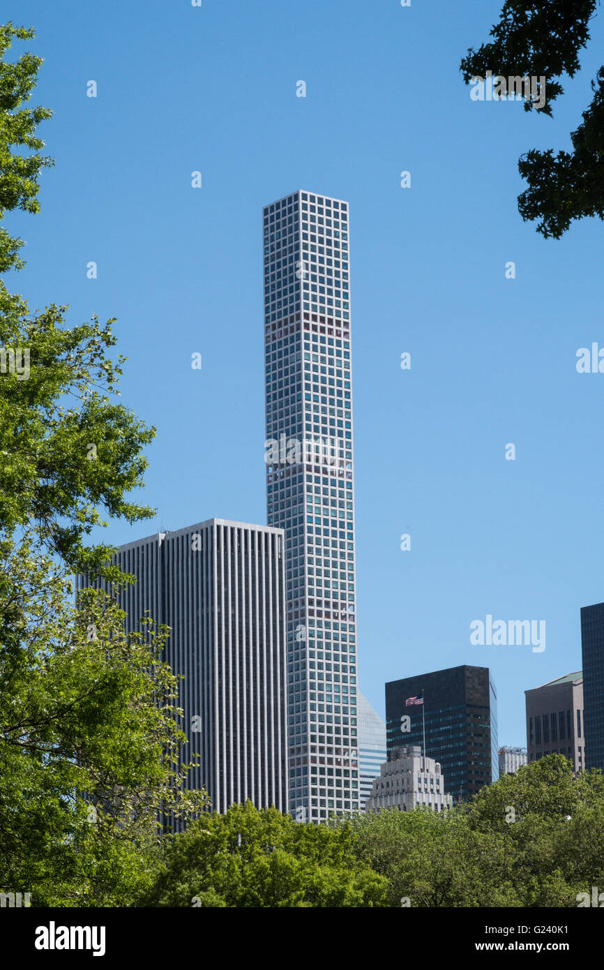 Central Park und die Skyline von Midtown Manhattan, NYC Stockfoto