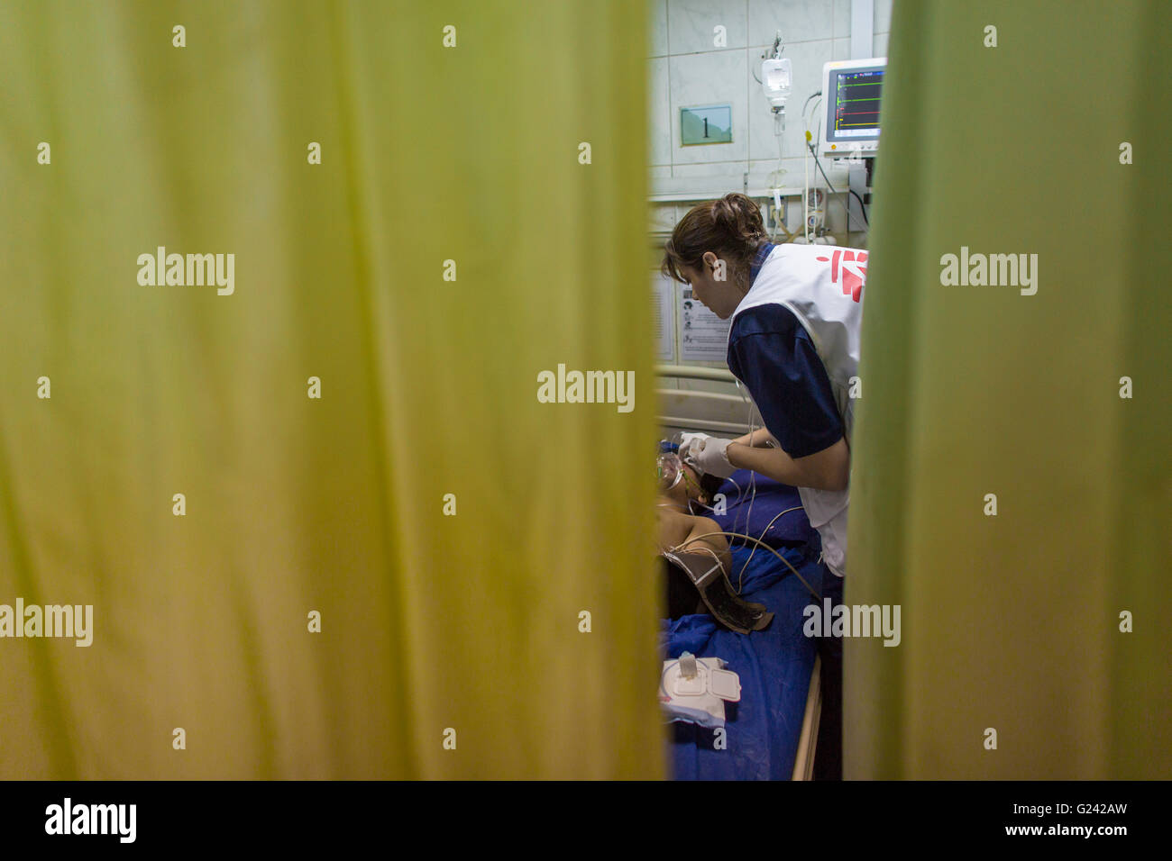 Notaufnahme im Krankenhaus Sulaimaniya, Irak Stockfoto