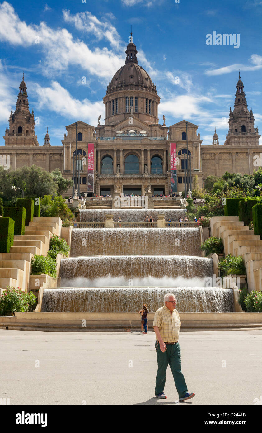 Das nationale Kunstmuseum von Katalonien Nacional d Art de Catalunya MNAC, Barcelona, Spanien. Stockfoto