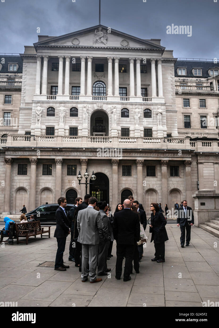 Die Bank of England, Threadneedle Street, London, England. Stockfoto