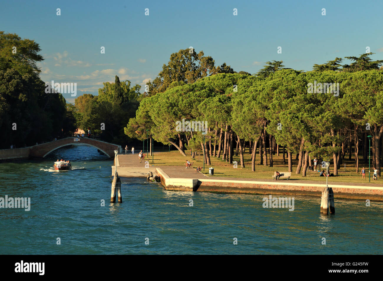 Venedig-Giardini Volkspark Stockfoto