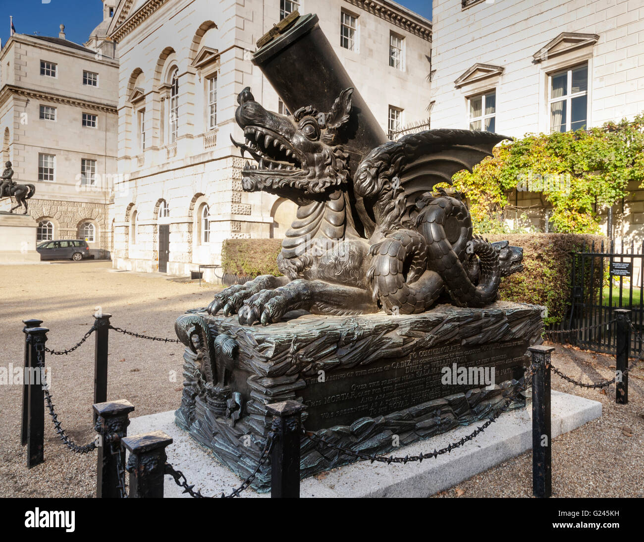 Die Cadiz-Denkmal am Horseguards Parade, London, England. Stockfoto