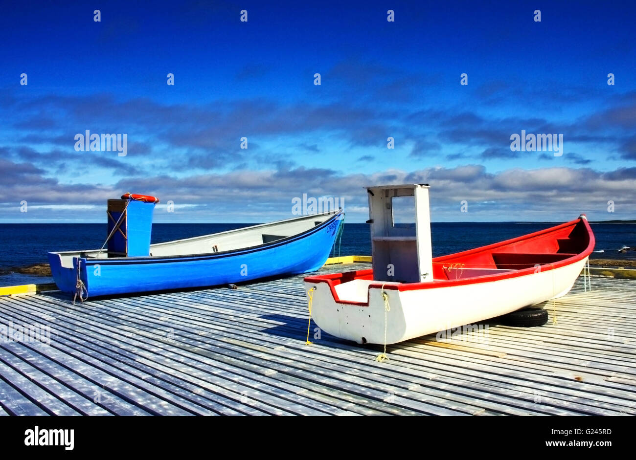 Neufundland Fischerboote, Neufundland, Kanada Stockfoto
