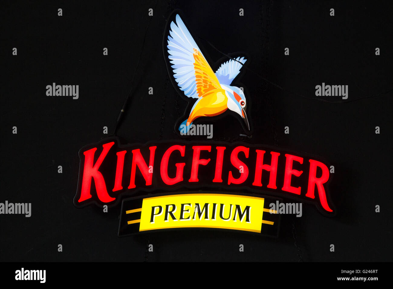 Die Signages für Bier mit Spezialtechnik neon Stockfoto