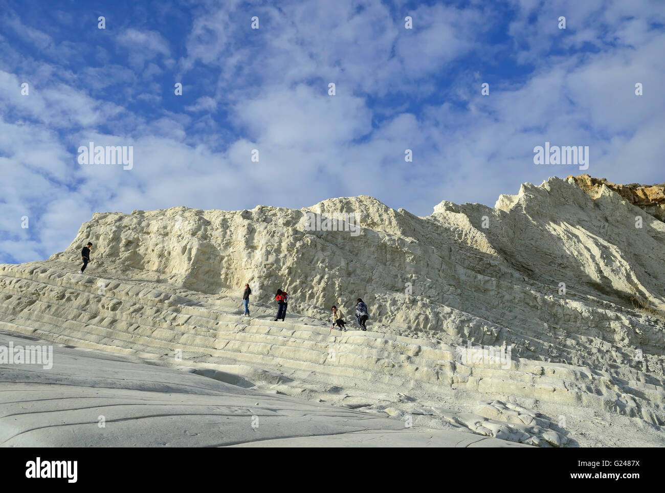 Scala dei Turchi (Türkische Treppe), das weiße Riff in Realmonte, Sizilien, Italien Stockfoto