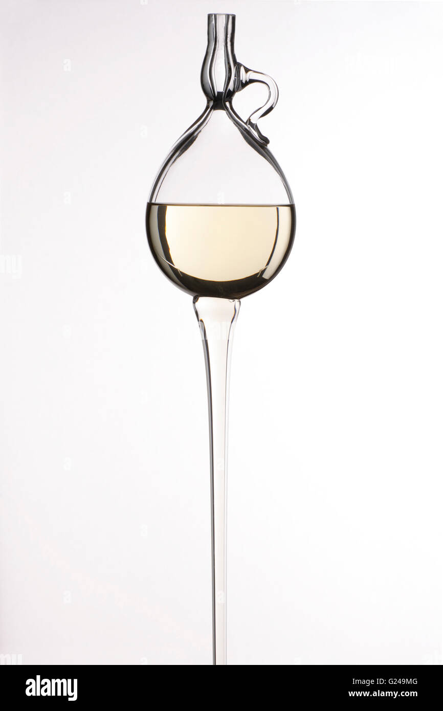 Weißer Wein, Weinhandel pipette Stockfoto