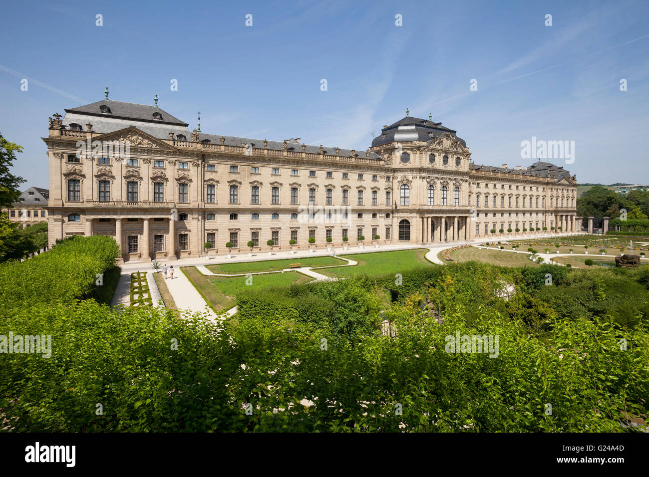 Würzburger Residenz, UNESCO Weltkulturerbe, Würzburg, Franken, Bayern, Deutschland Stockfoto