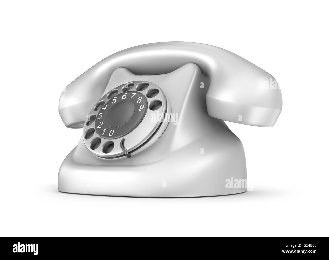 Retro Telefon, Vorderansicht. Isoliert. Mein eigenes design Stockfoto