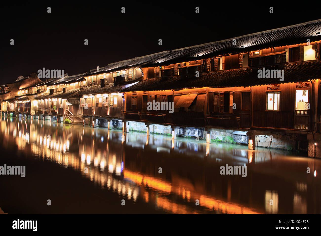 Die alte Stadt von Wuzhen Stockfoto