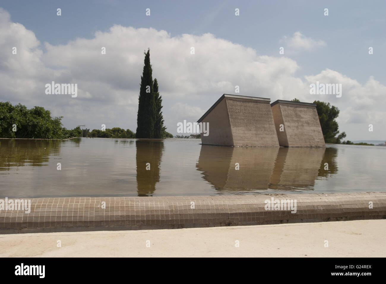 Fundació Pilar ich Joan Miró ein Mallorca außerhalb Architektur, Schwimmbad, Kunst, Museum, Joan Mirò, Palma De Mallorca, Spanien Stockfoto