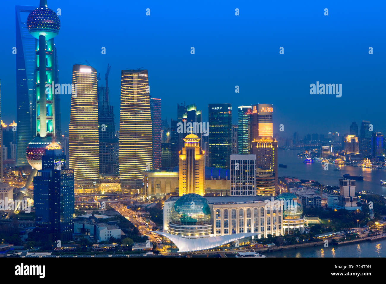 Übersicht der Aera Pudong in Shanghai Stockfoto