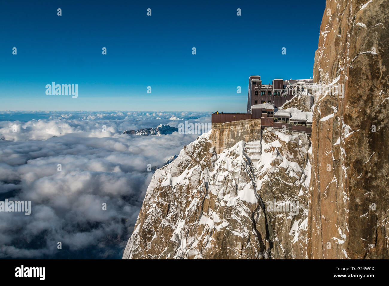 Aiguille du Midi in Französische Alpen Stockfoto