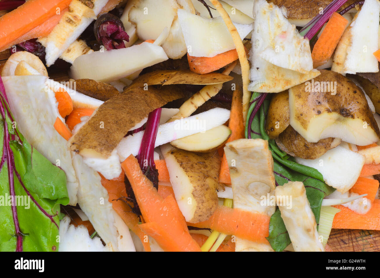 Heap Kompost Gemüse Peelings Stockfoto